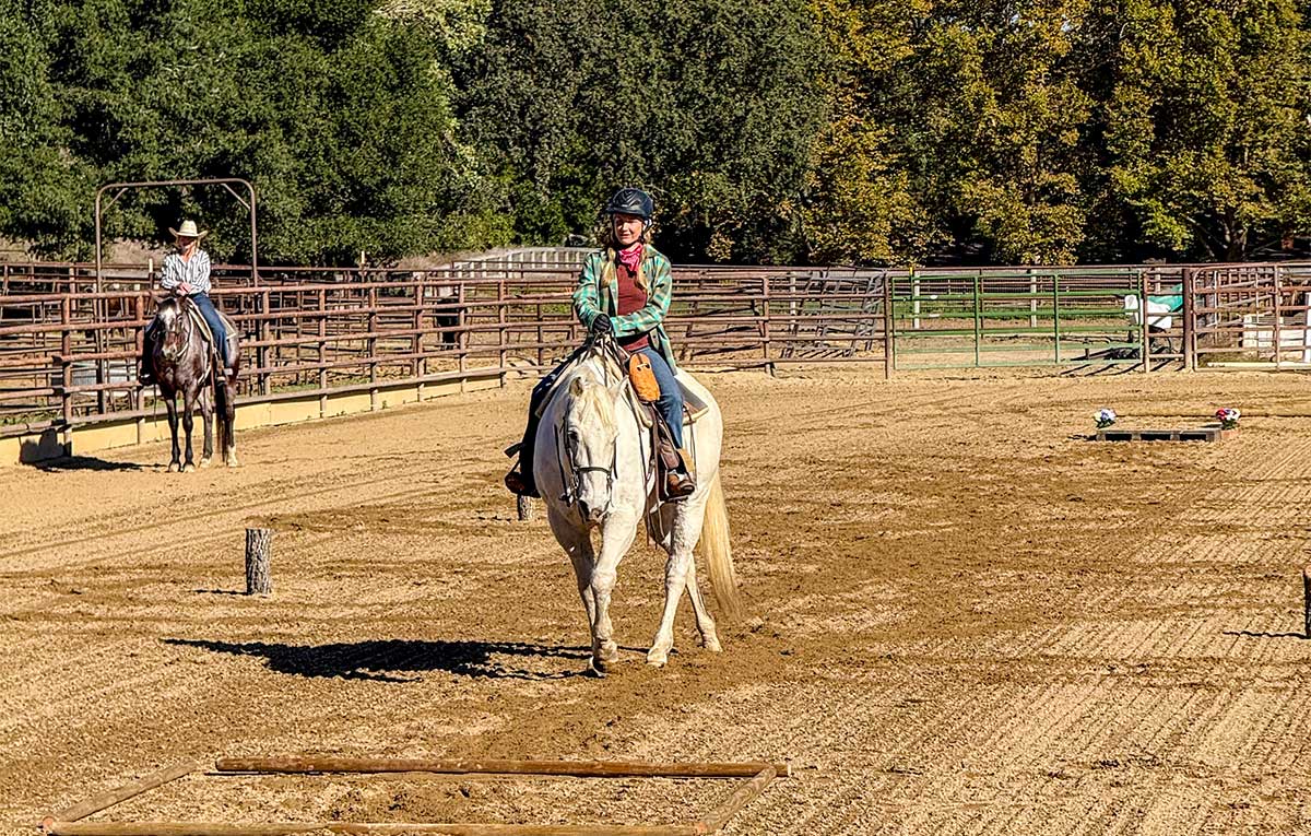 women’s riding retreat obstacle course at Alisal Guest Ranch